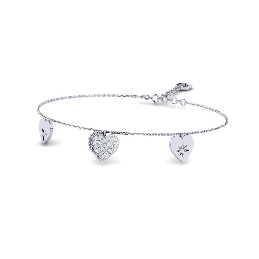 Platine 950 Zircone Bracelet pour femme Nalingayako