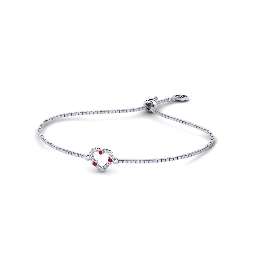 Palladium 950 Rubis Bracelet pour femme Odeleite