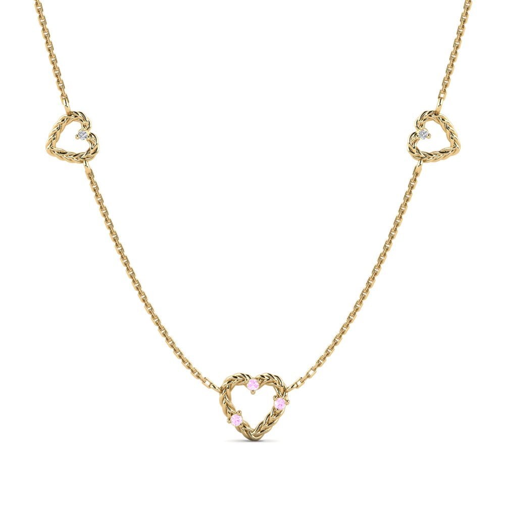 Pink Sapphire Women's Necklace Pamandzin
