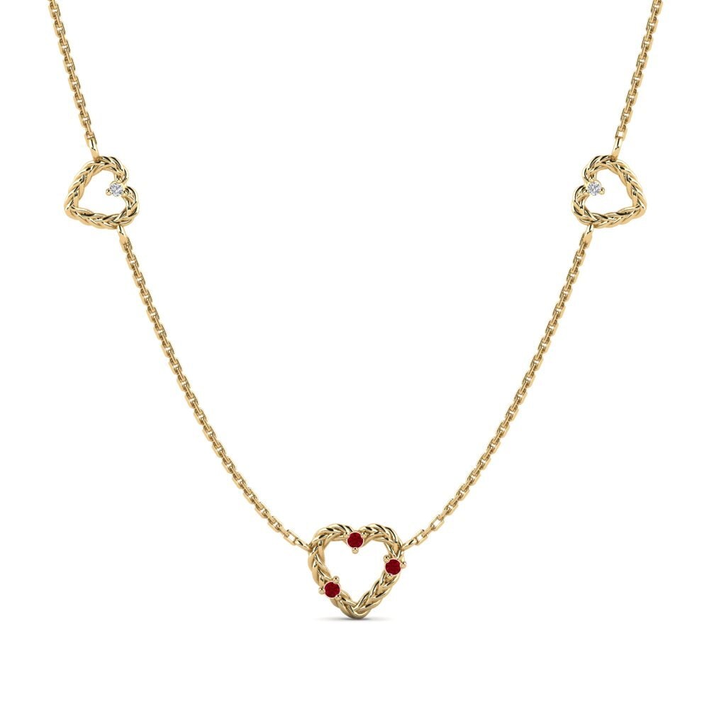 Red Zirconia Women's Necklace Pamandzin