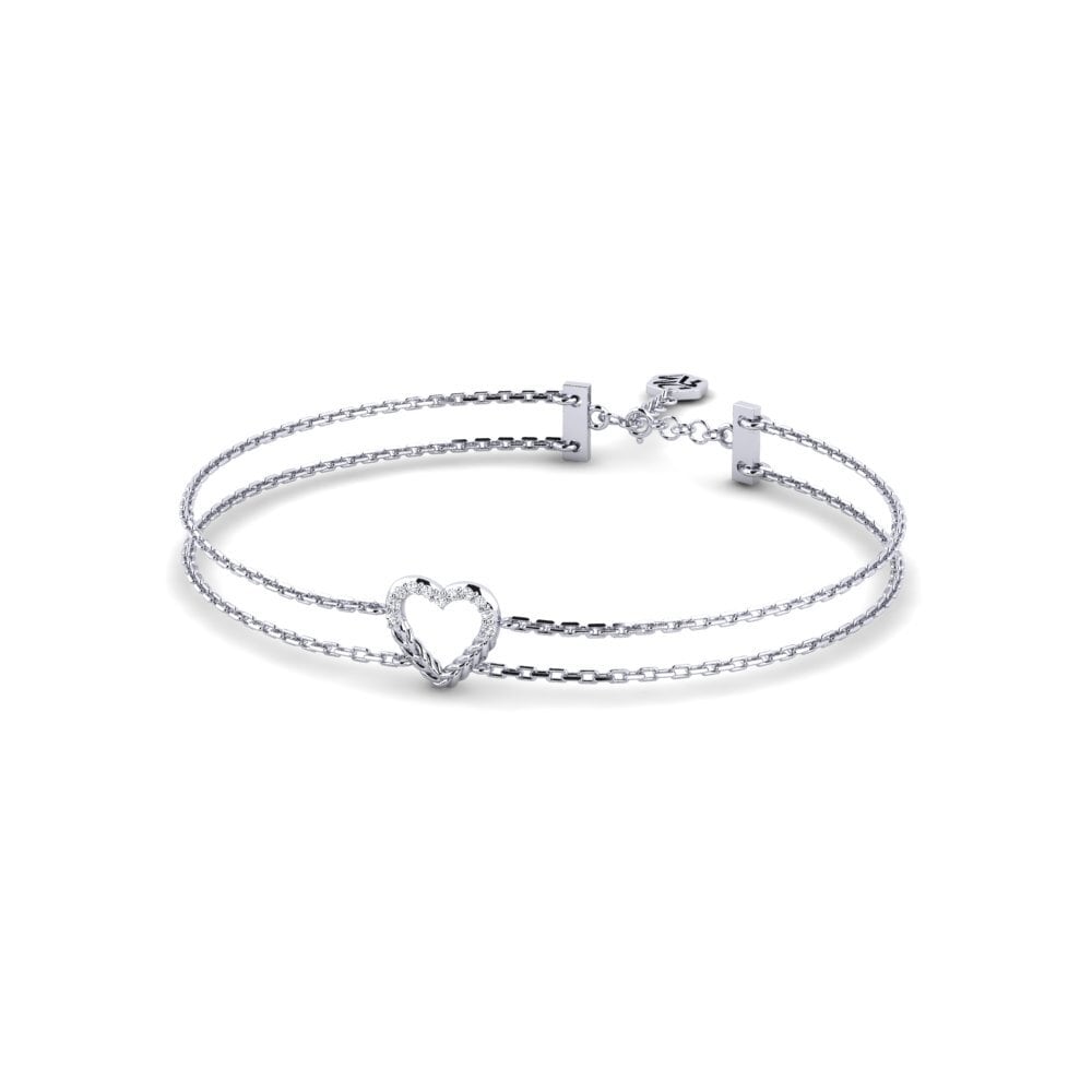 Platine 950 Zircone Bracelet pour femme Panguma