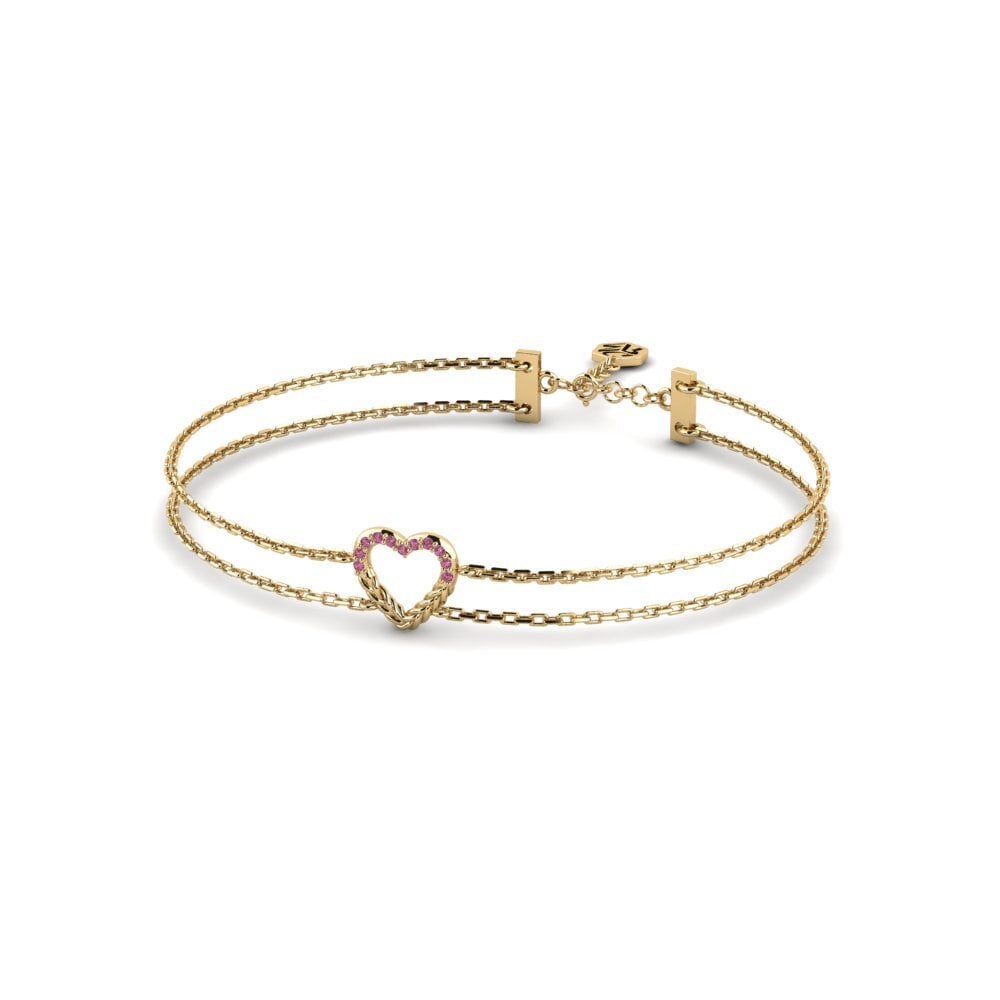 Or Jaune 14k Grenat de Rhodolite Bracelet pour femme Panguma