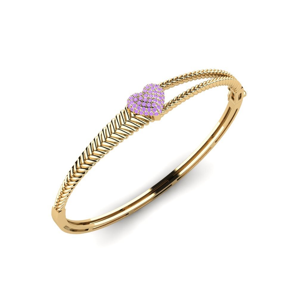 Améthyste Bracelet jonc femme Pecorino