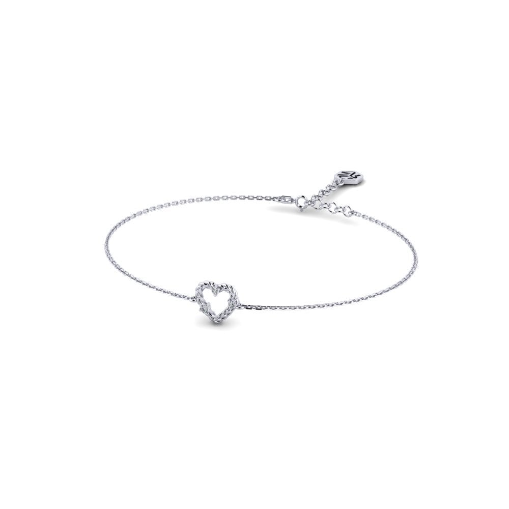 Platine 950 Zircone Bracelet pour femme Penghu