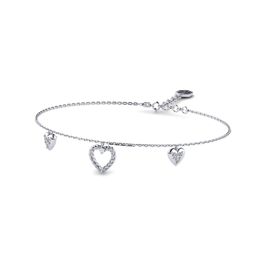 Platine 950 Zircon Bracelet pour femme Pingtung