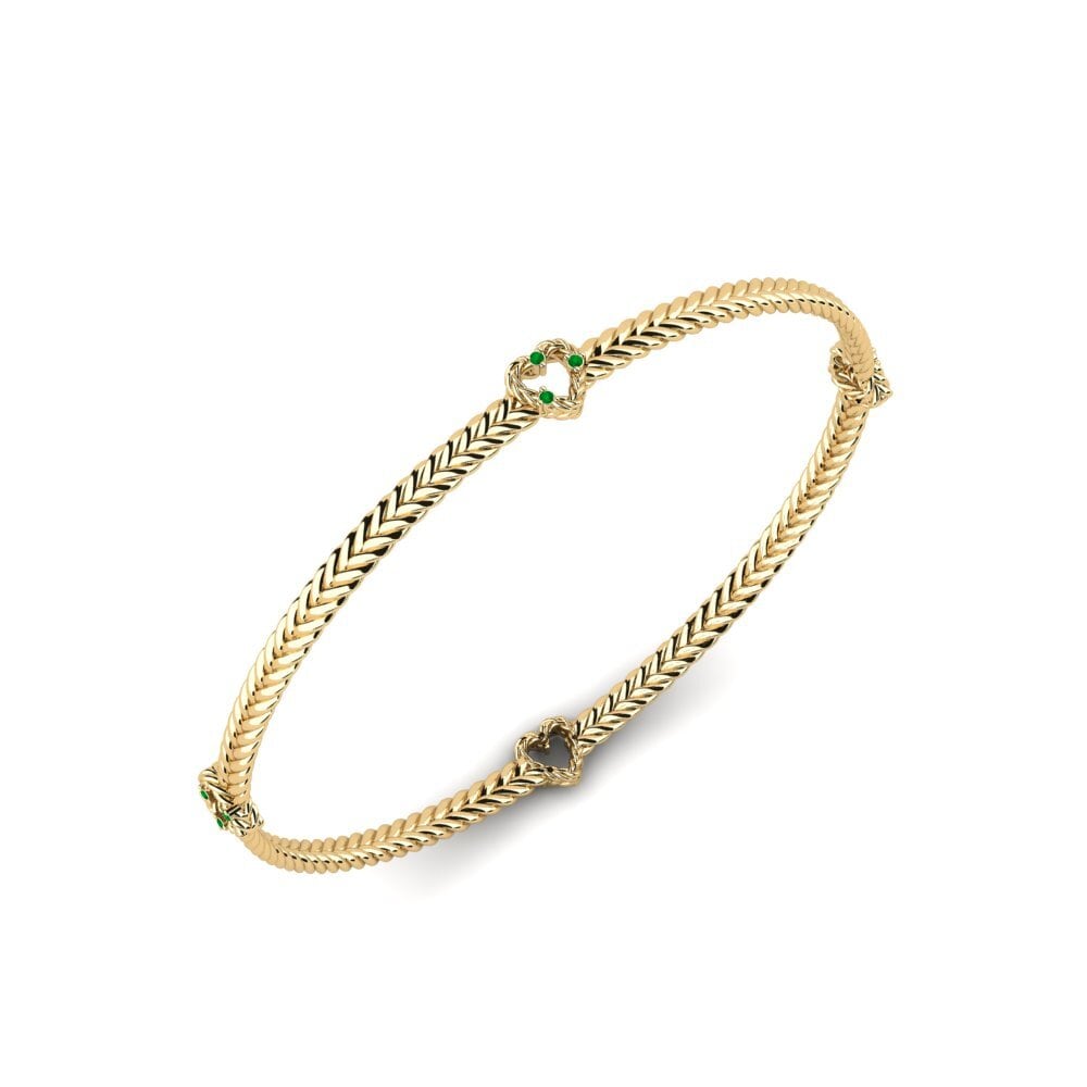 Émeraude Bracelet jonc femme Porches