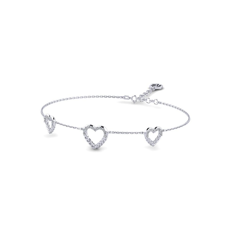 Platine 950 Zircon Bracelet pour femme Samundri