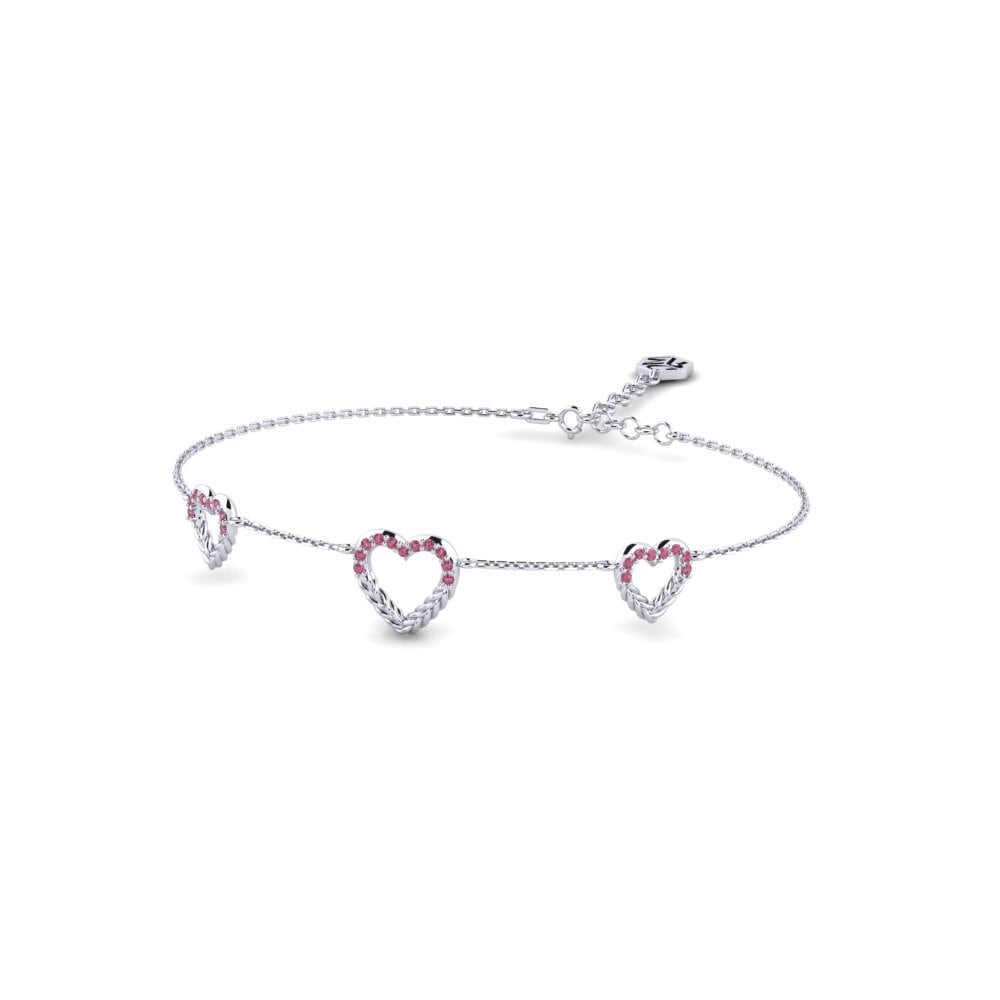 Palladium 950 Grenat de Rhodolite Bracelet pour femme Samundri