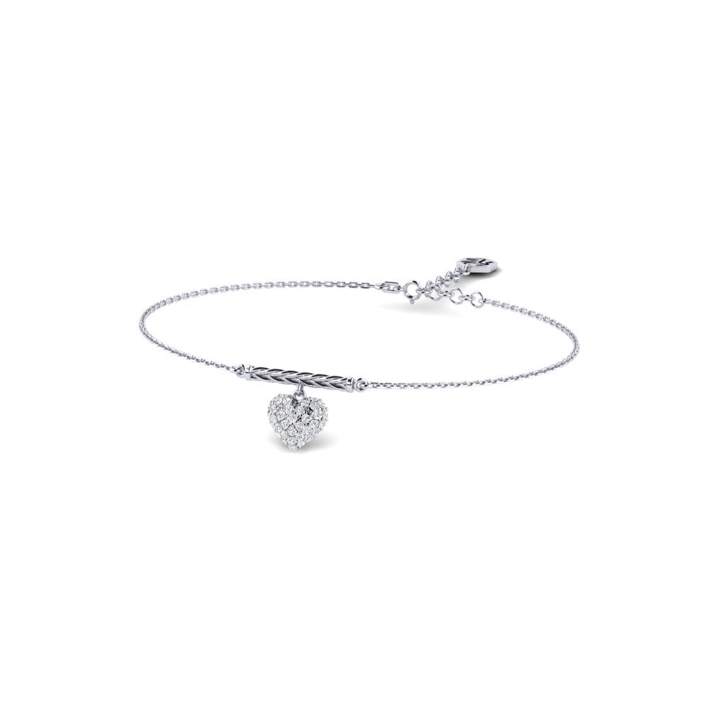 Platine 950 Zircon Bracelet pour femme Sauvignon