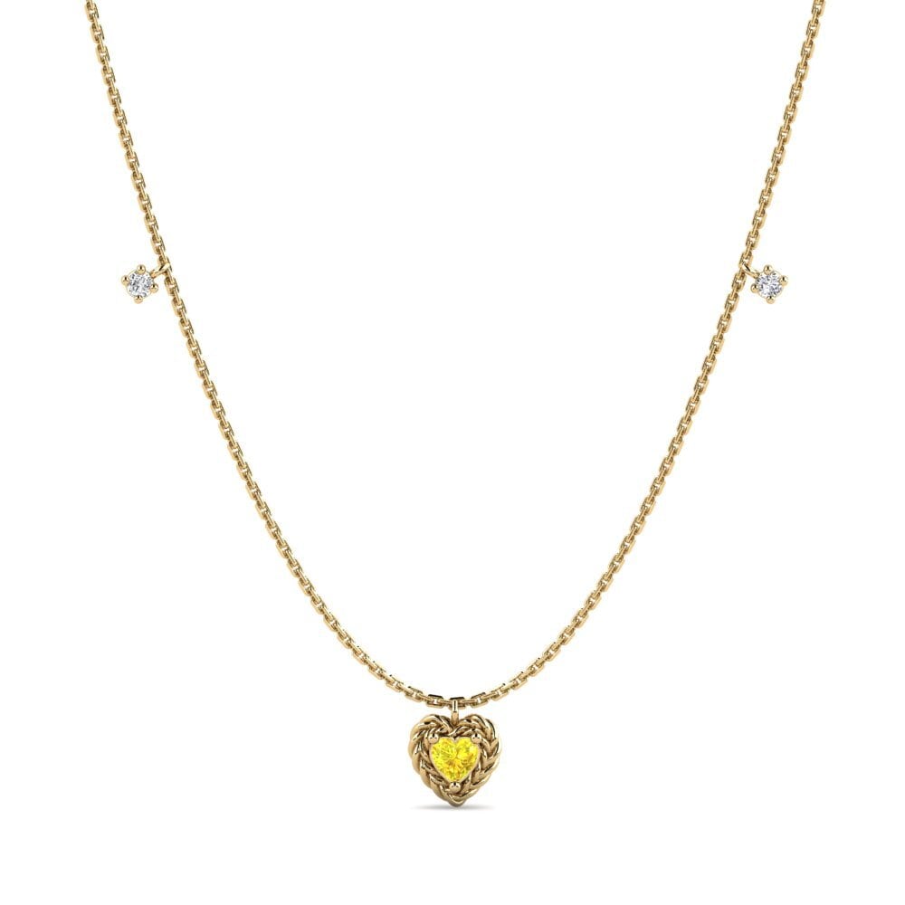 Yellow Sapphire Women's Necklace Ugniblanc