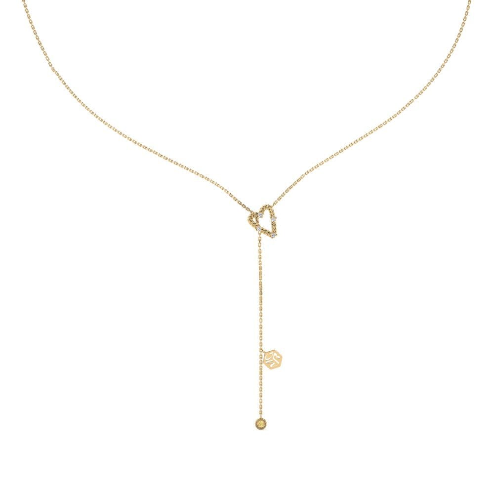 Diamante Amarelo Colar Wokondedwa