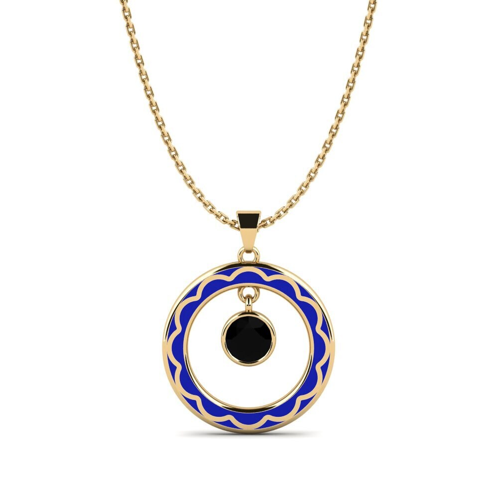 Diamante Negro Colgante de Mujer Apoliu