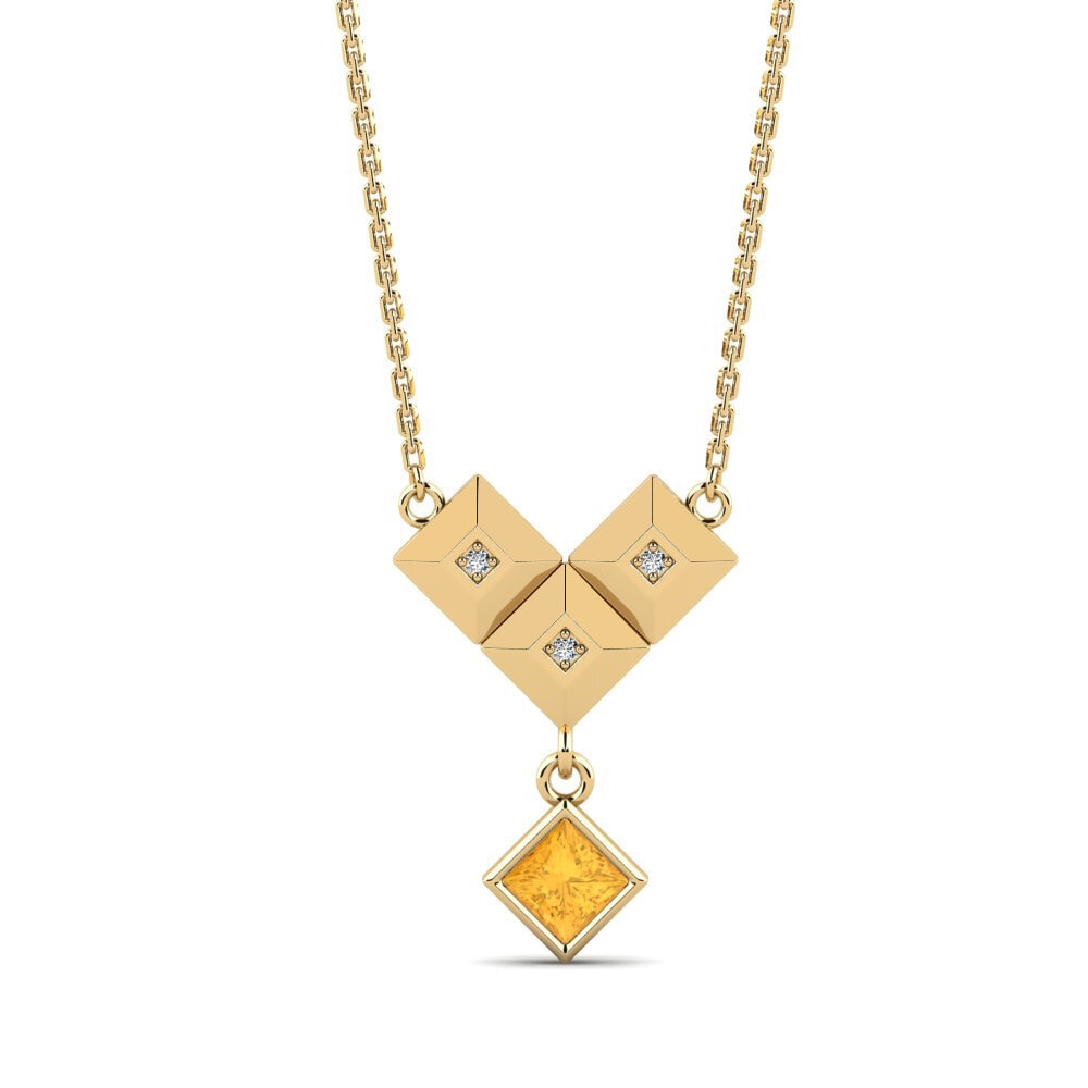 Citrine Women's Necklace Auduna