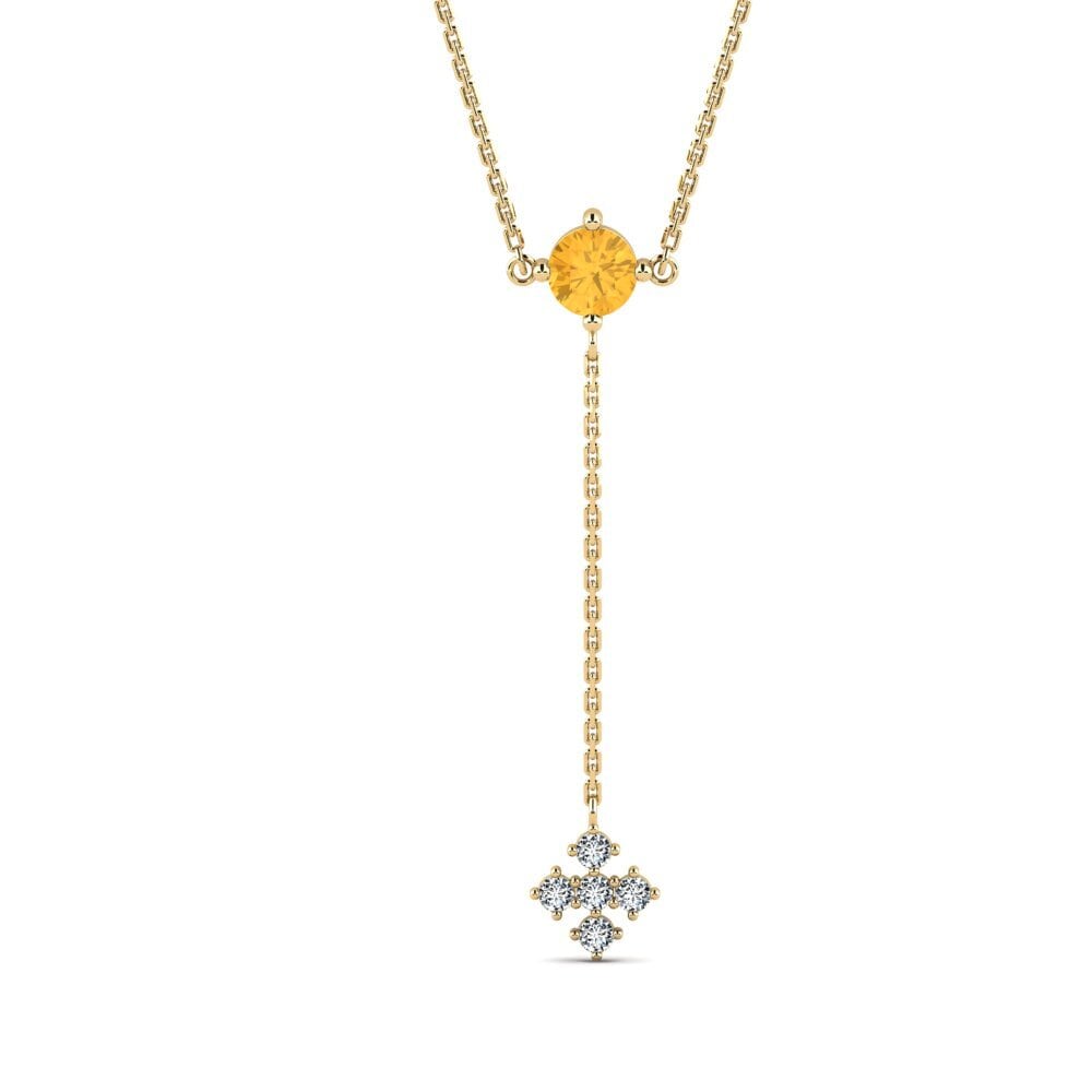 Citrine Women's Necklace Bongseon
