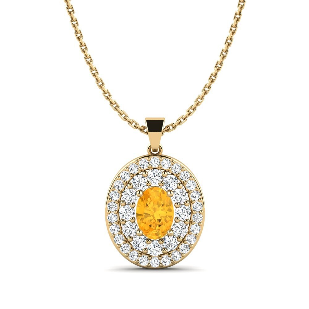 Citrine Women's Pendant Bornel