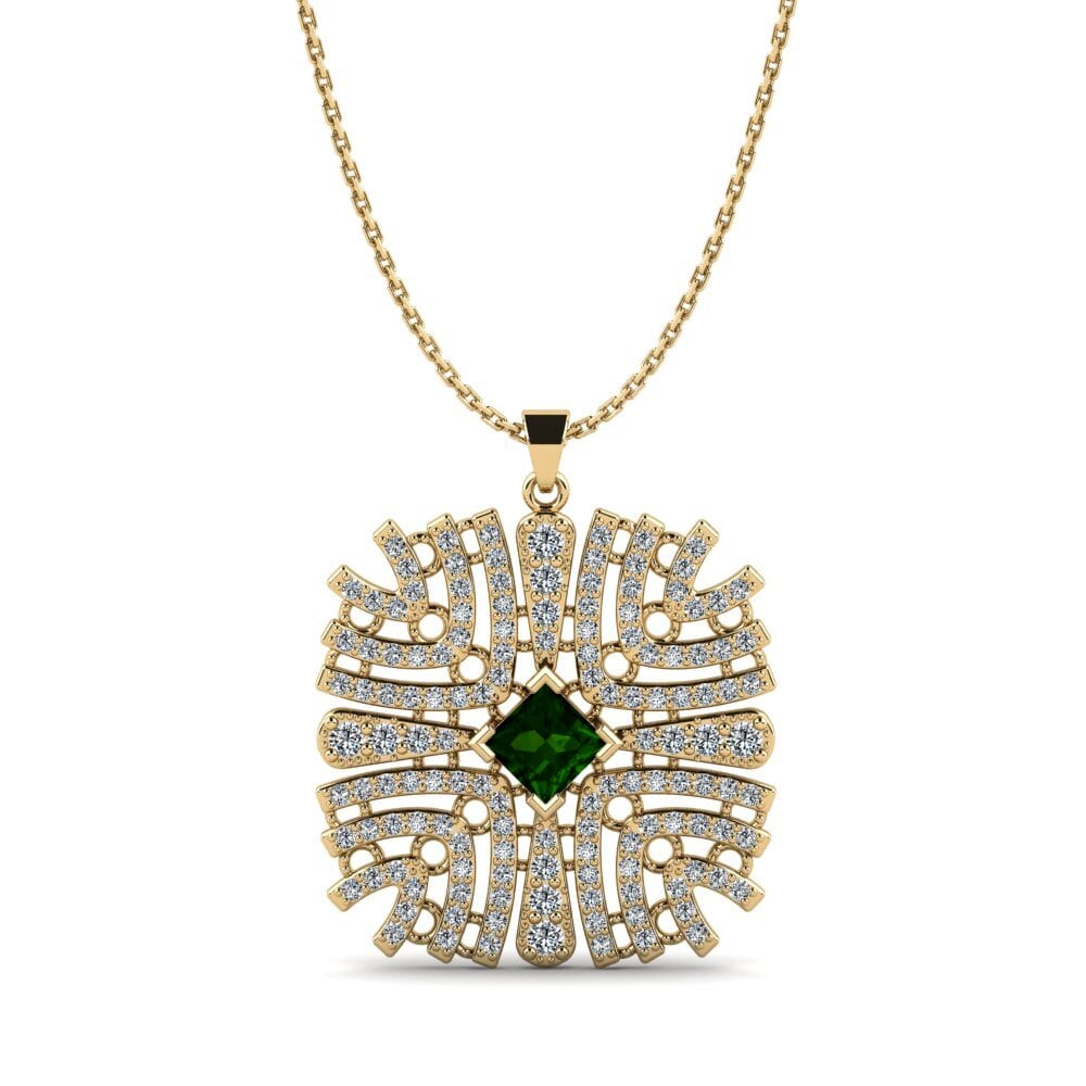Princess Green Tourmaline Women's Pendant Zentadl