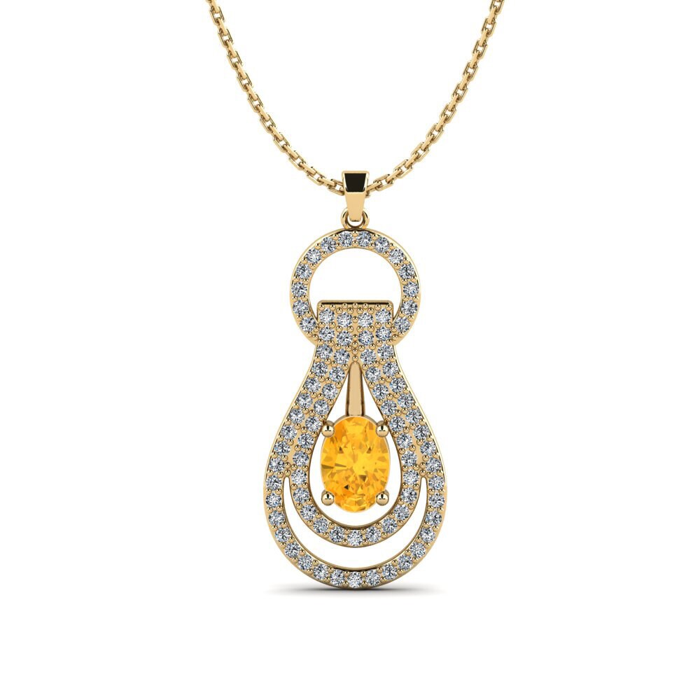 Citrine Women's Pendant Zeuse