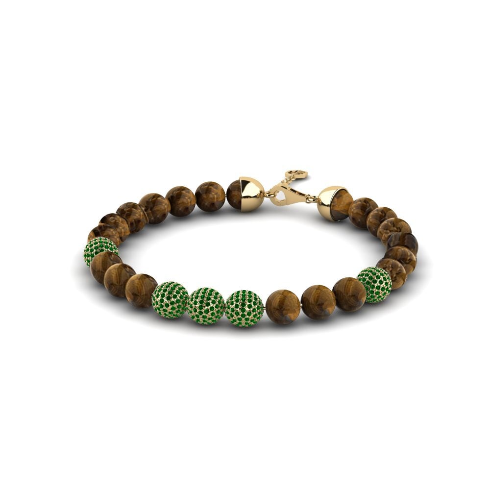 Green Zirconia Men's Bracelet Albarine