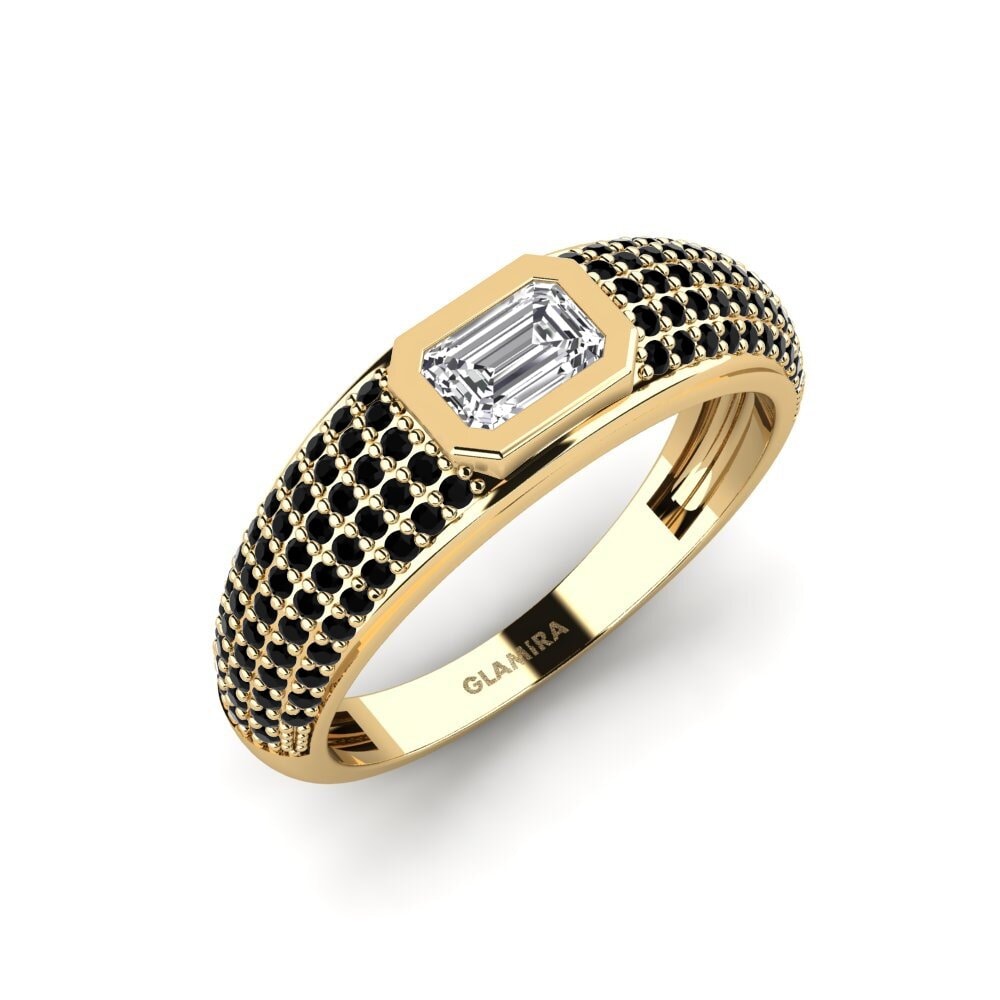 18ct Yellow Gold Lab Grown Diamond Men's Ring Ugep