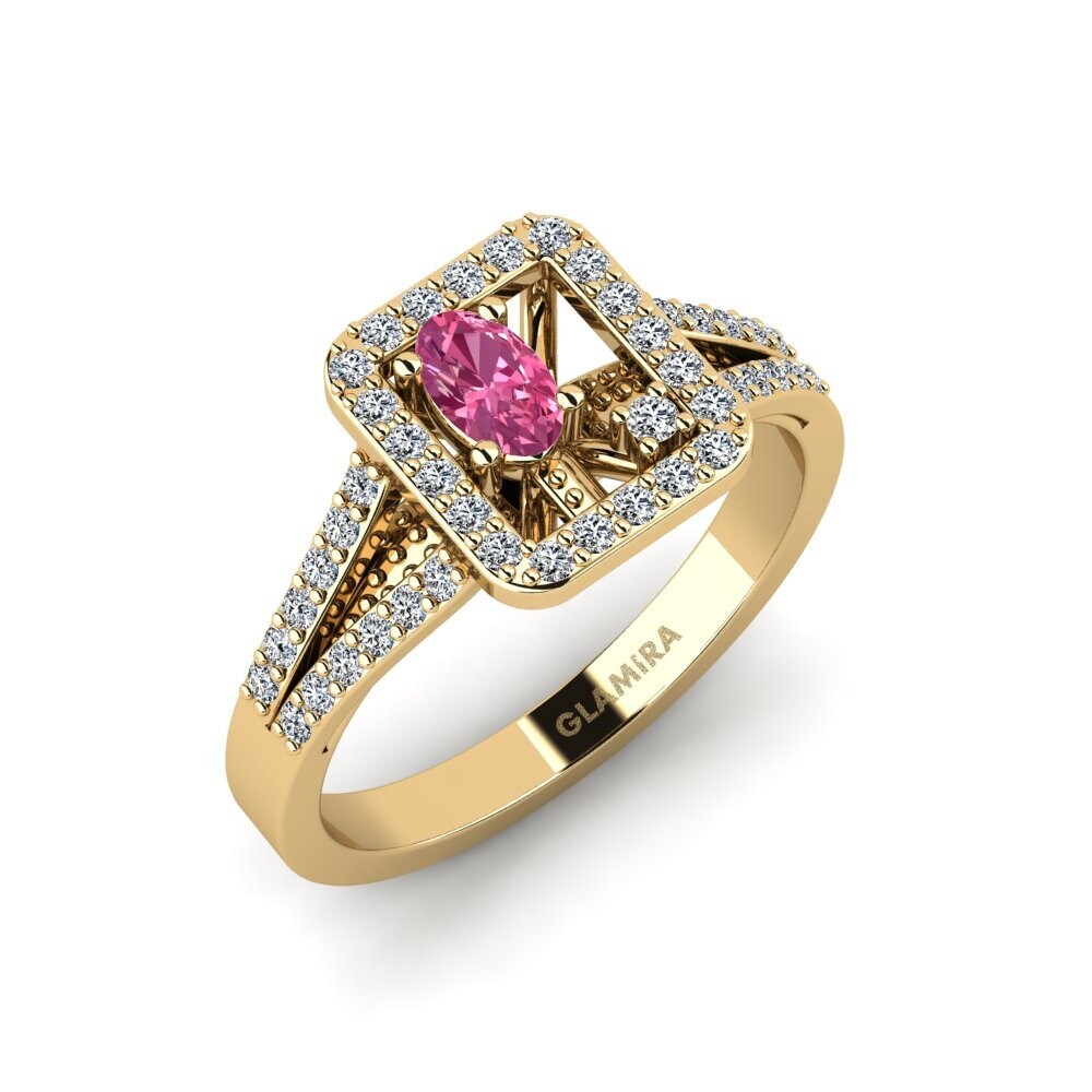 Pink Tourmaline Engagement Ring Apterwa