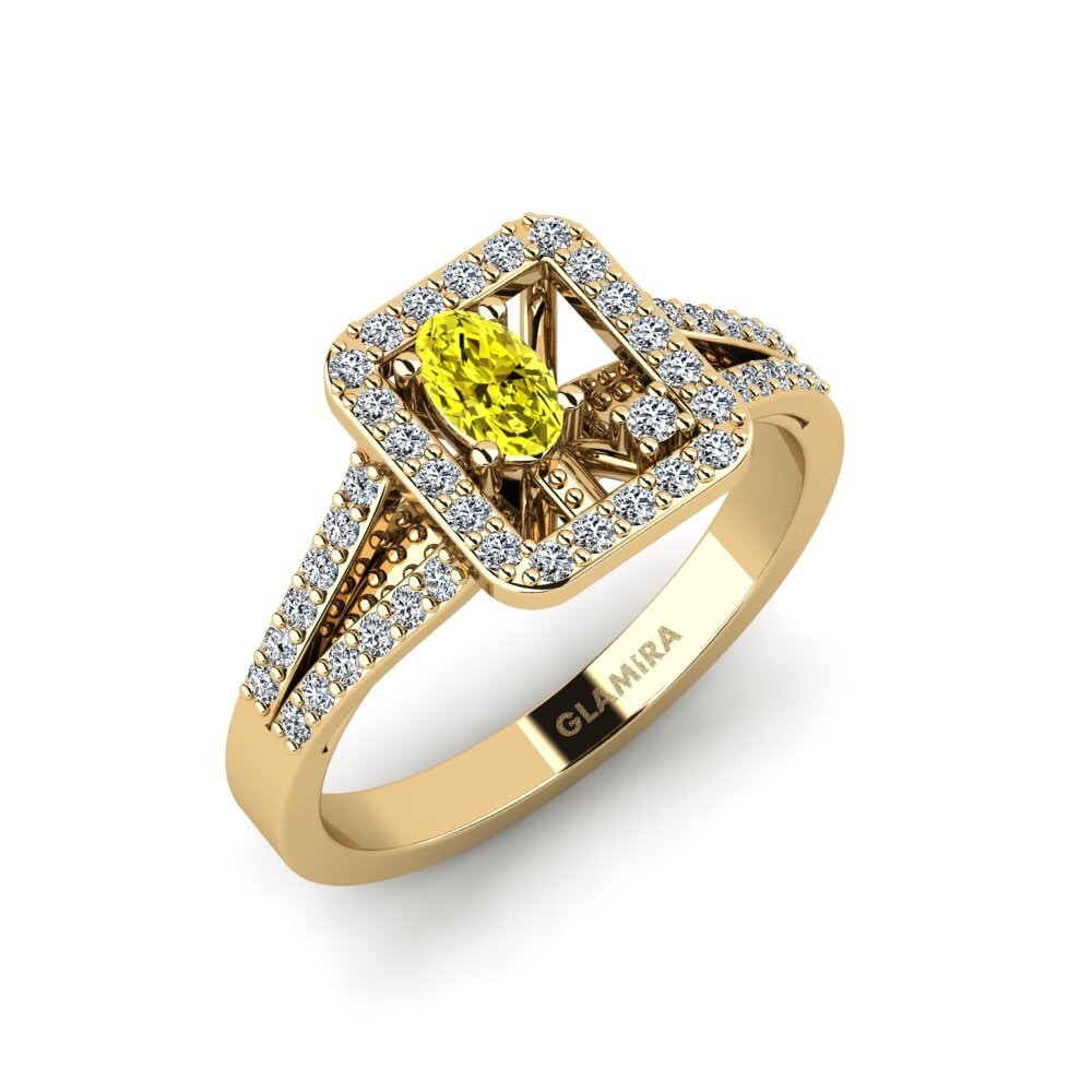 Yellow Diamond Engagement Ring Apterwa