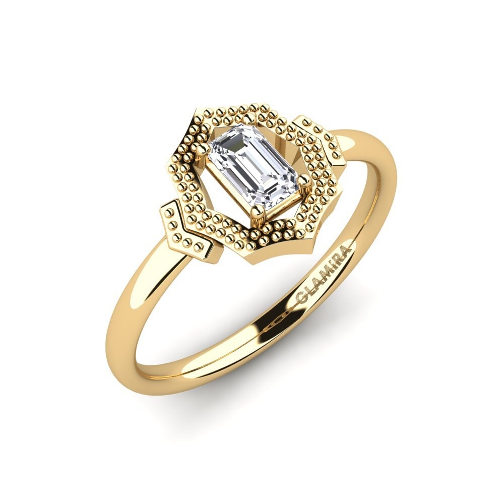 Emerald Cut Lab Grown Diamond Engagement Ring Arietta