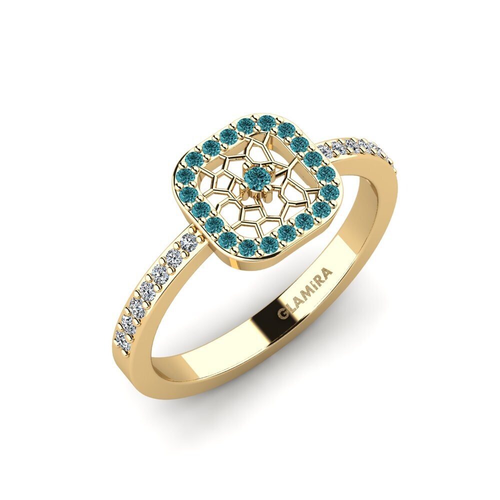 Blue Diamond Engagement Ring Brulange