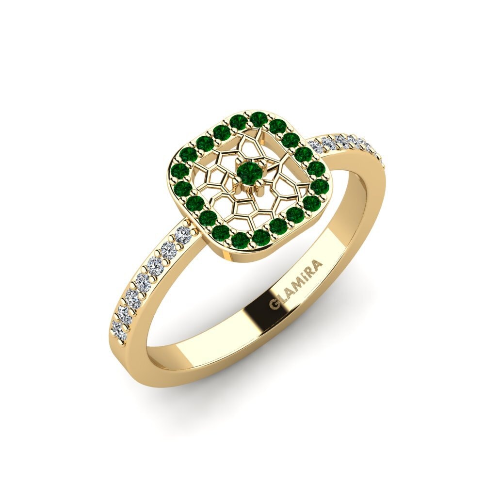 Green Zirconia Engagement Ring Brulange
