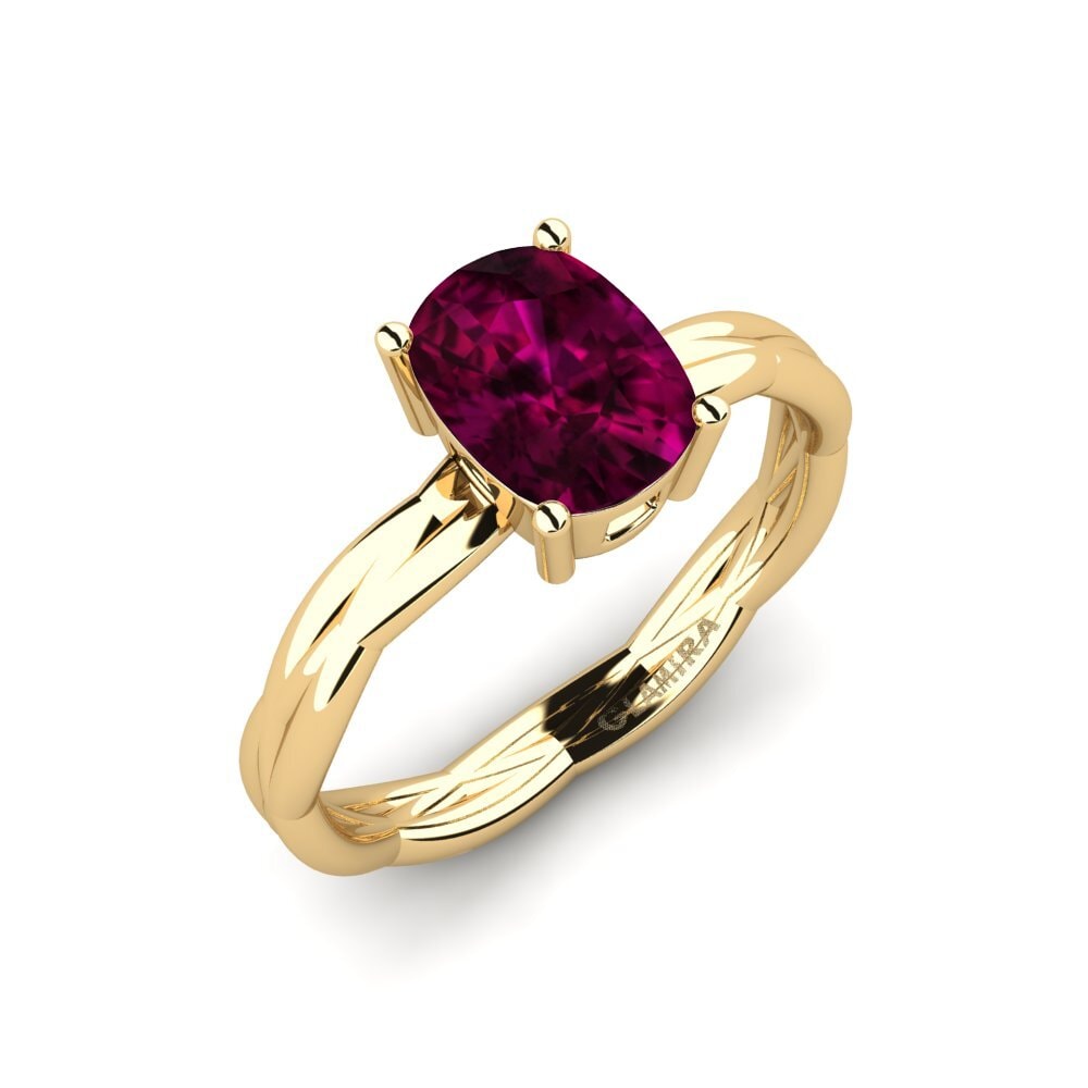 Cushion Rhodolite Garnet Engagement Ring Cushino