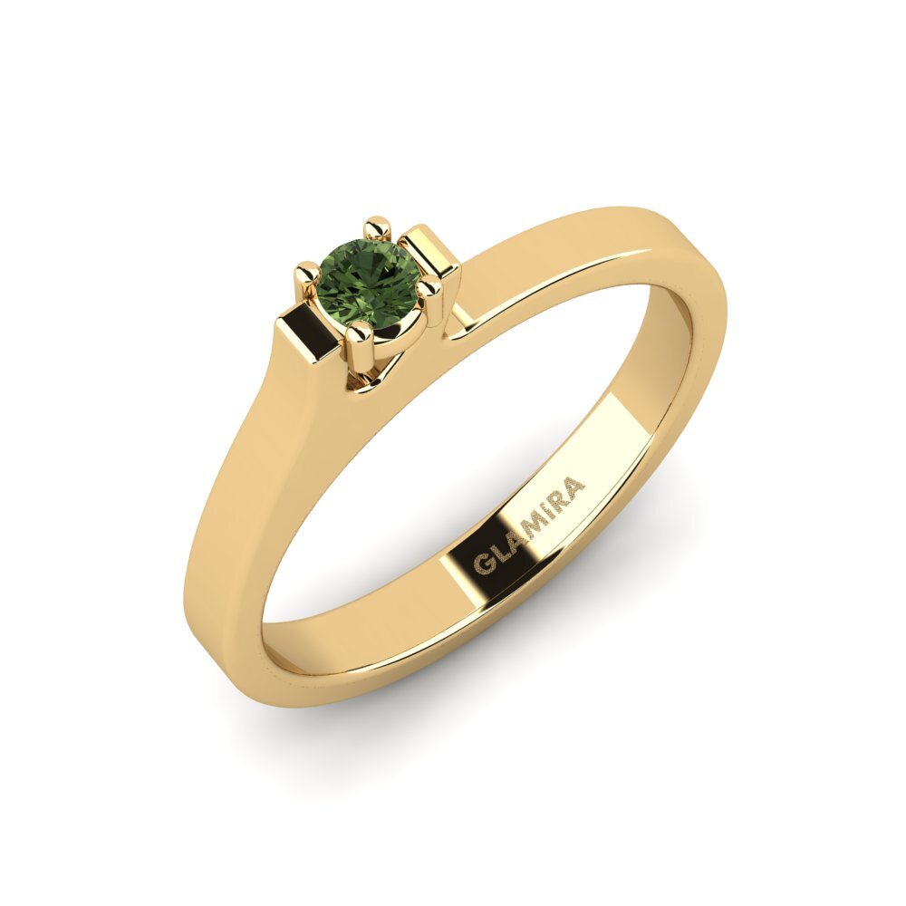 Zafiro Verde Anillo de compromiso Ecgell
