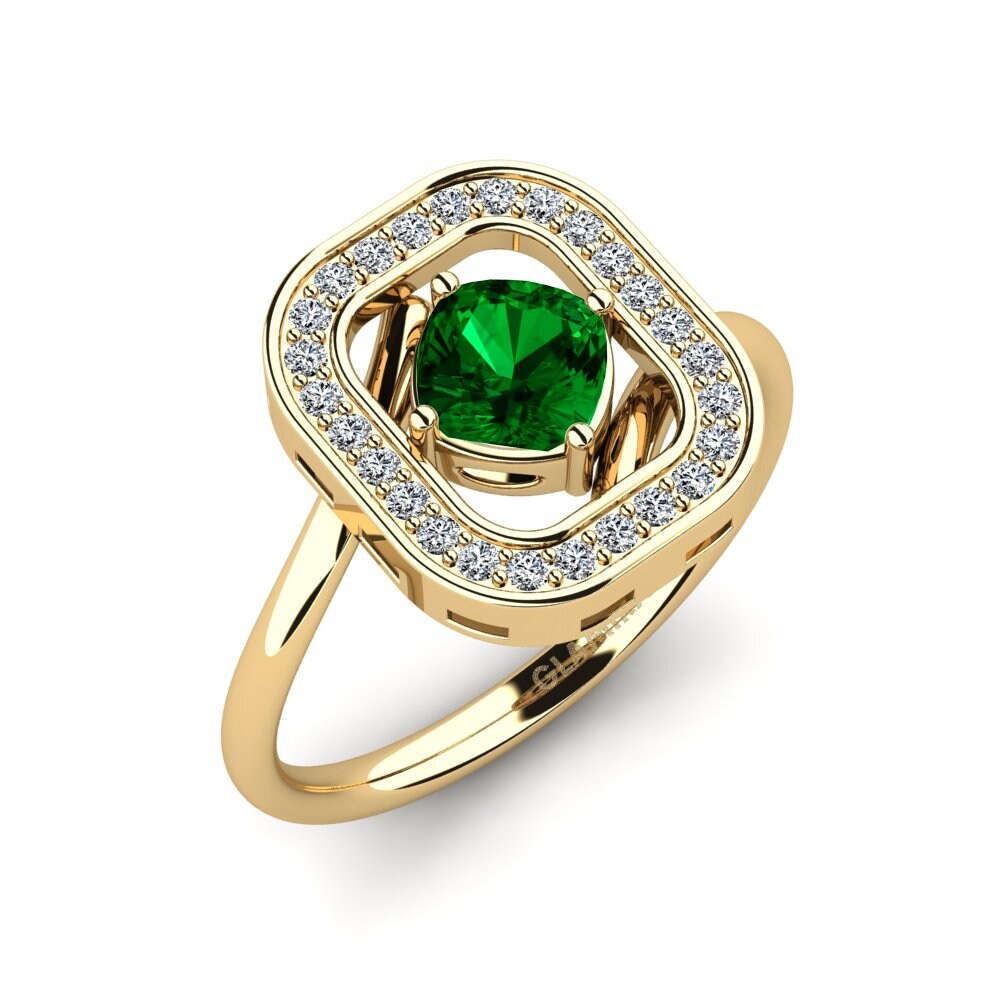Green Zirconia Engagement Ring Ellenurp