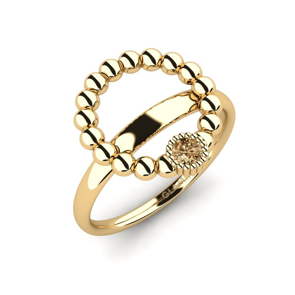 Diamante café Anillo de compromiso Endsulda