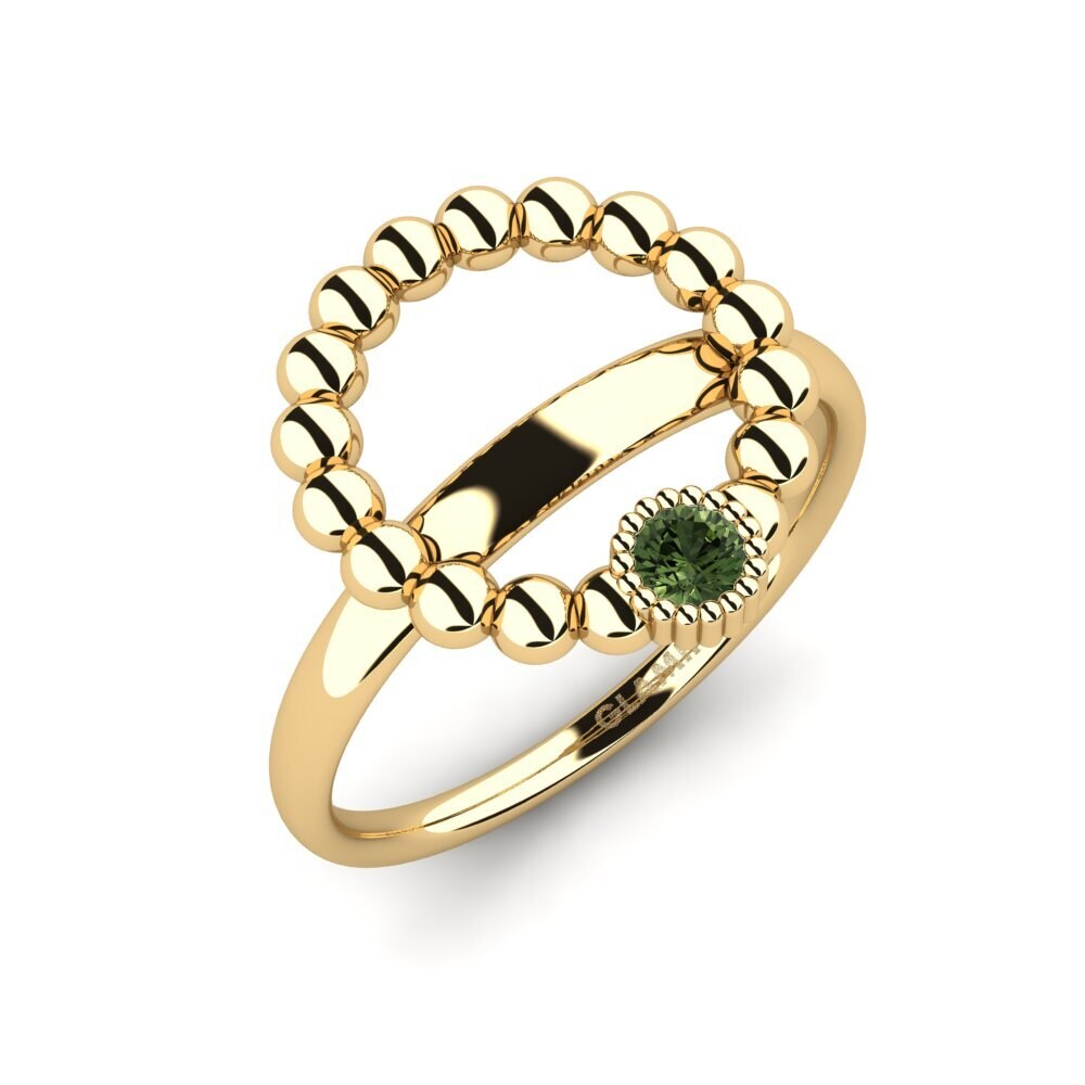 Zafiro Verde Anillo de compromiso Endsulda