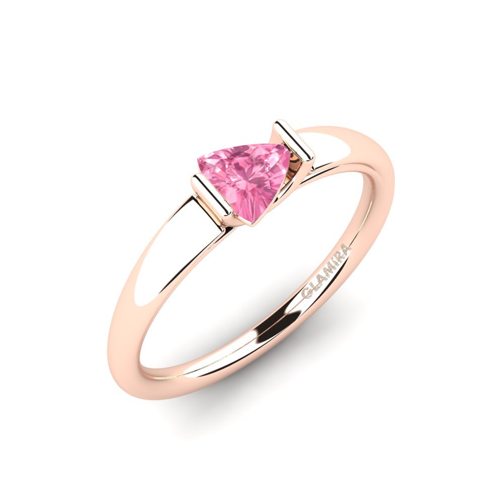 14ct Rose Gold Pink Sapphire Engagement Ring Erkuyut