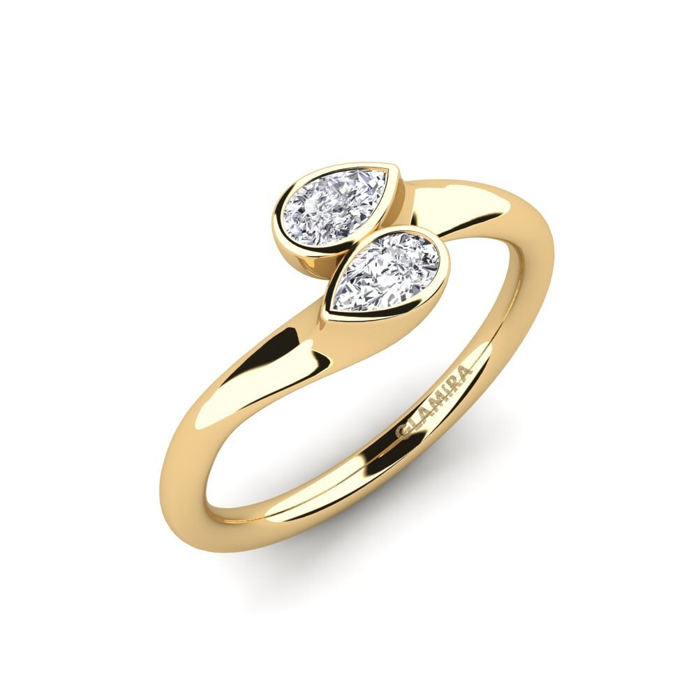 Bague Large Vintage Couleur Or Avec Effet Diamanté, Taille 52, En Parfait état Occasion