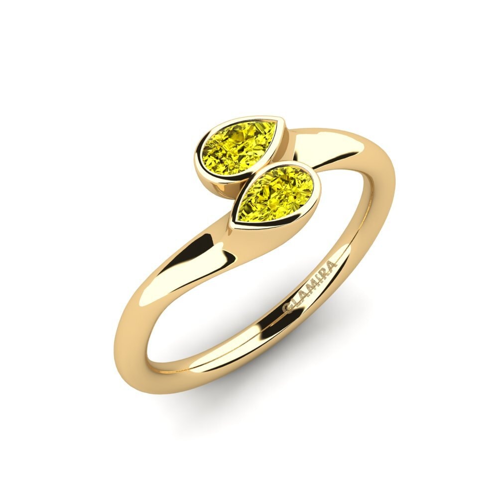 Diamante Amarillo Anillo de compromiso Eskis
