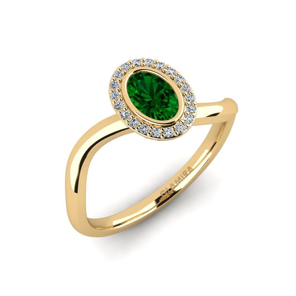 Green Zirconia Engagement Ring Fagutimes