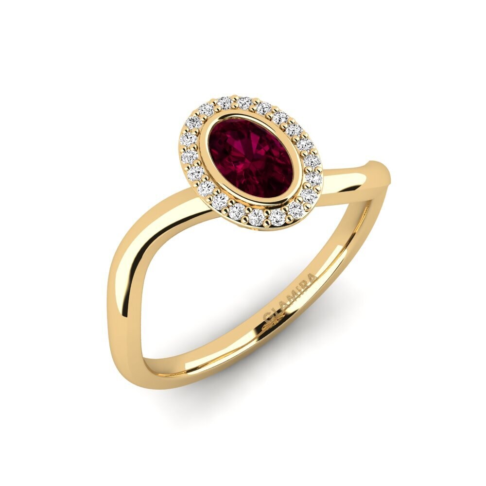 Grenat de Rhodolite Bague de fiançailles Fagutimes