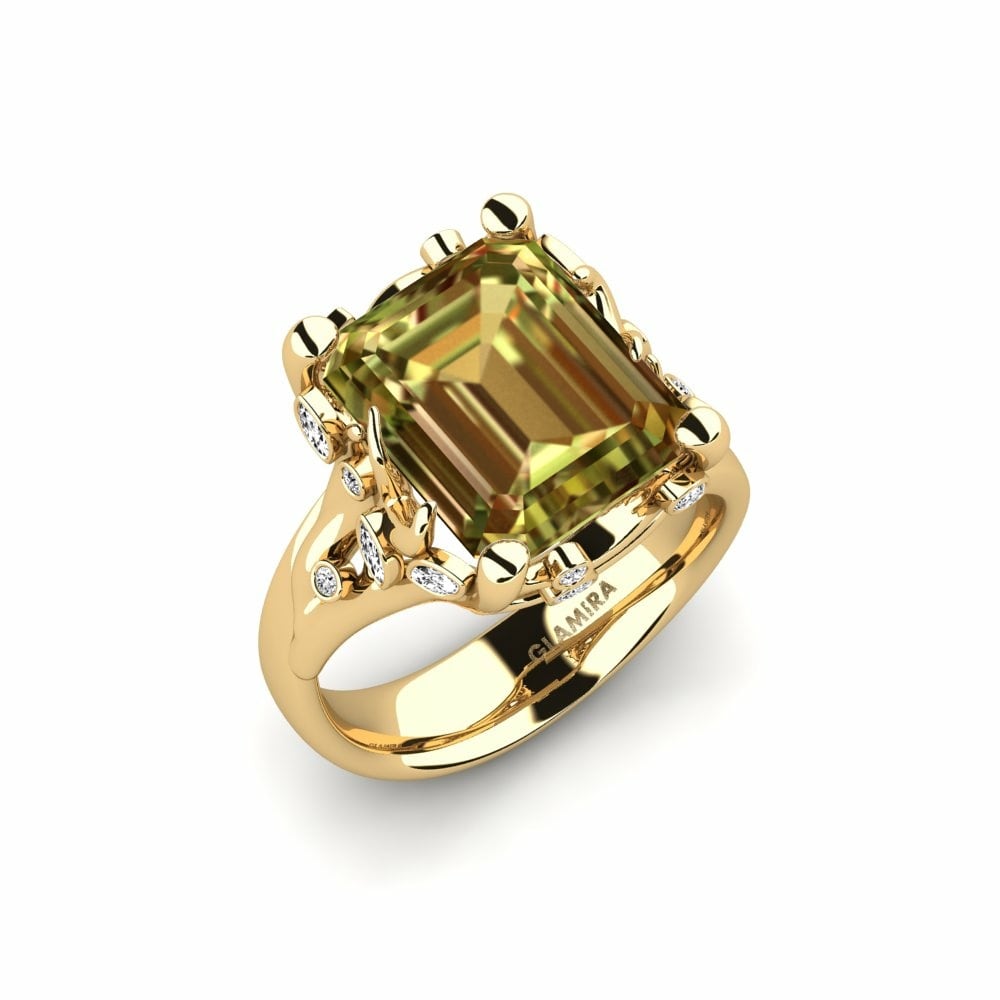 Emerald Cut 7 Carat Design Solitaire Sultan Stone 14k Yellow Gold Engagement Ring Gnerspmas