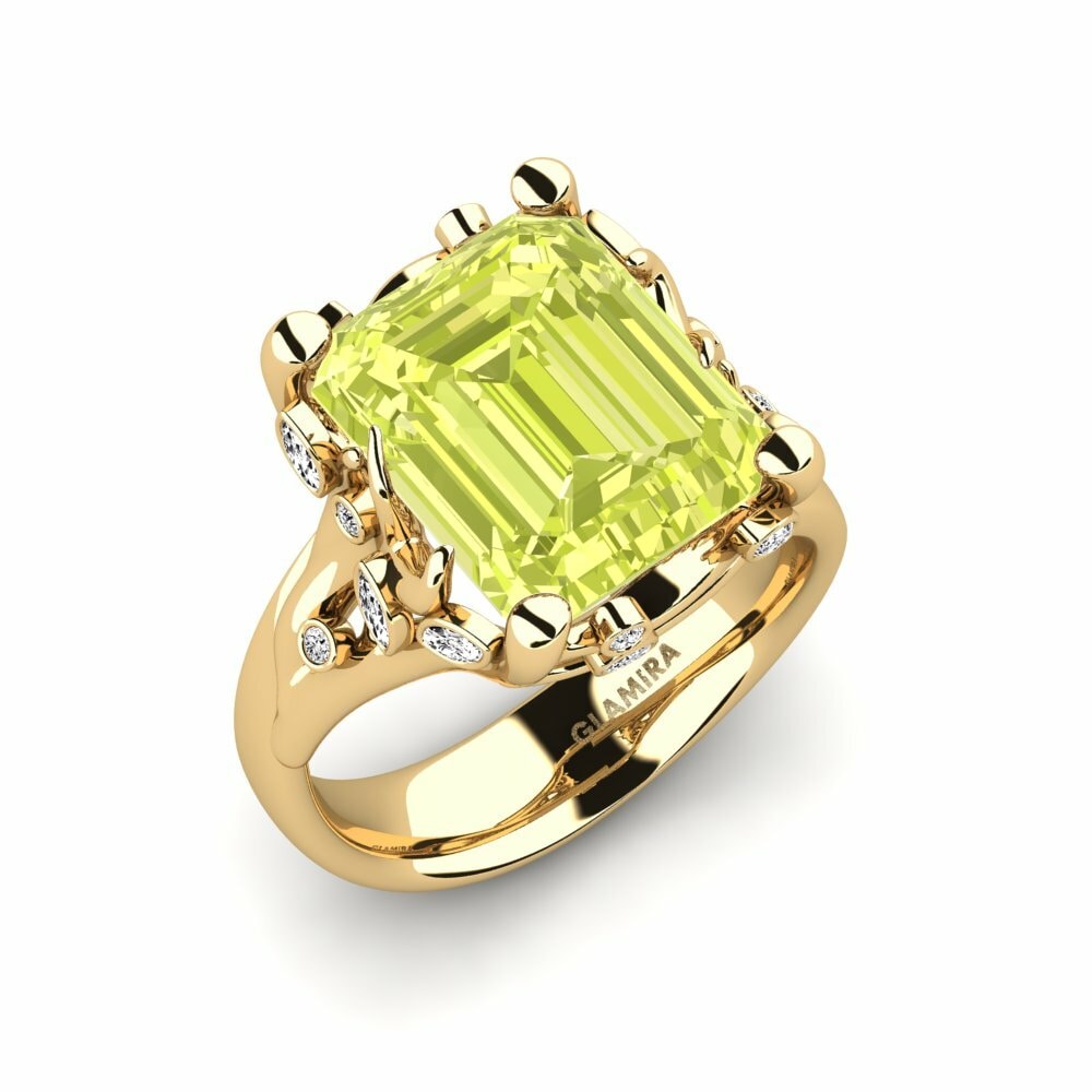 Quartz Citron Bague de fiançailles Gnerspmas