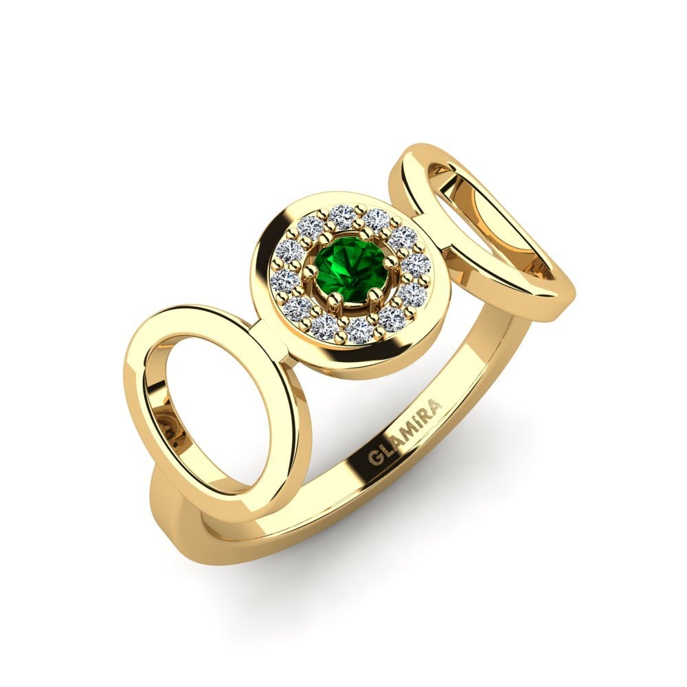 Green Zirconia Engagement Ring Ilitant