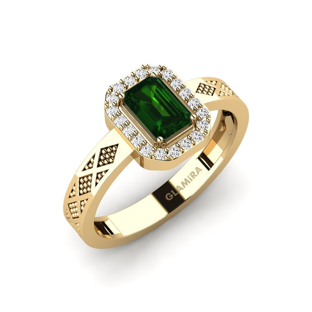 Green Tourmaline Engagement Ring Isaies