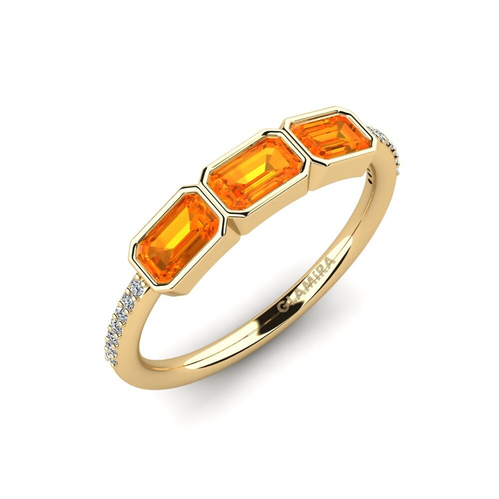 Orange Sapphire Engagement Ring Kevenda
