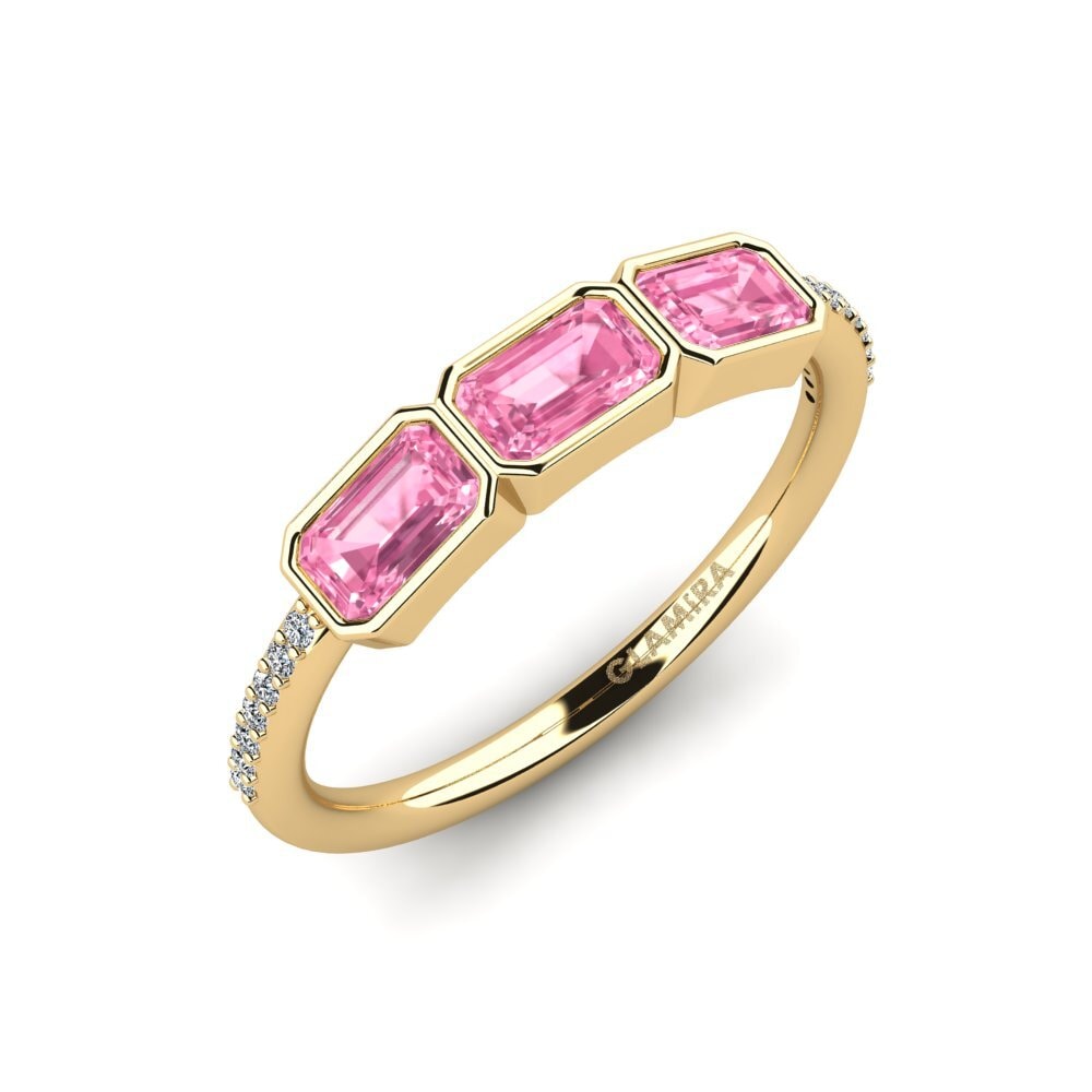 Emerald Cut Pink Sapphire Engagement Ring Kevenda