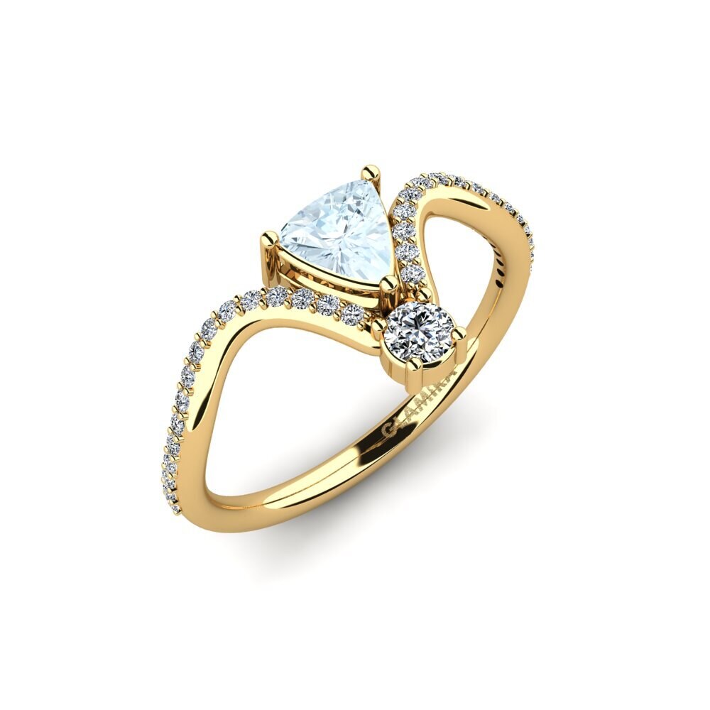 Trillion Aquamarine Engagement Ring Ocellen