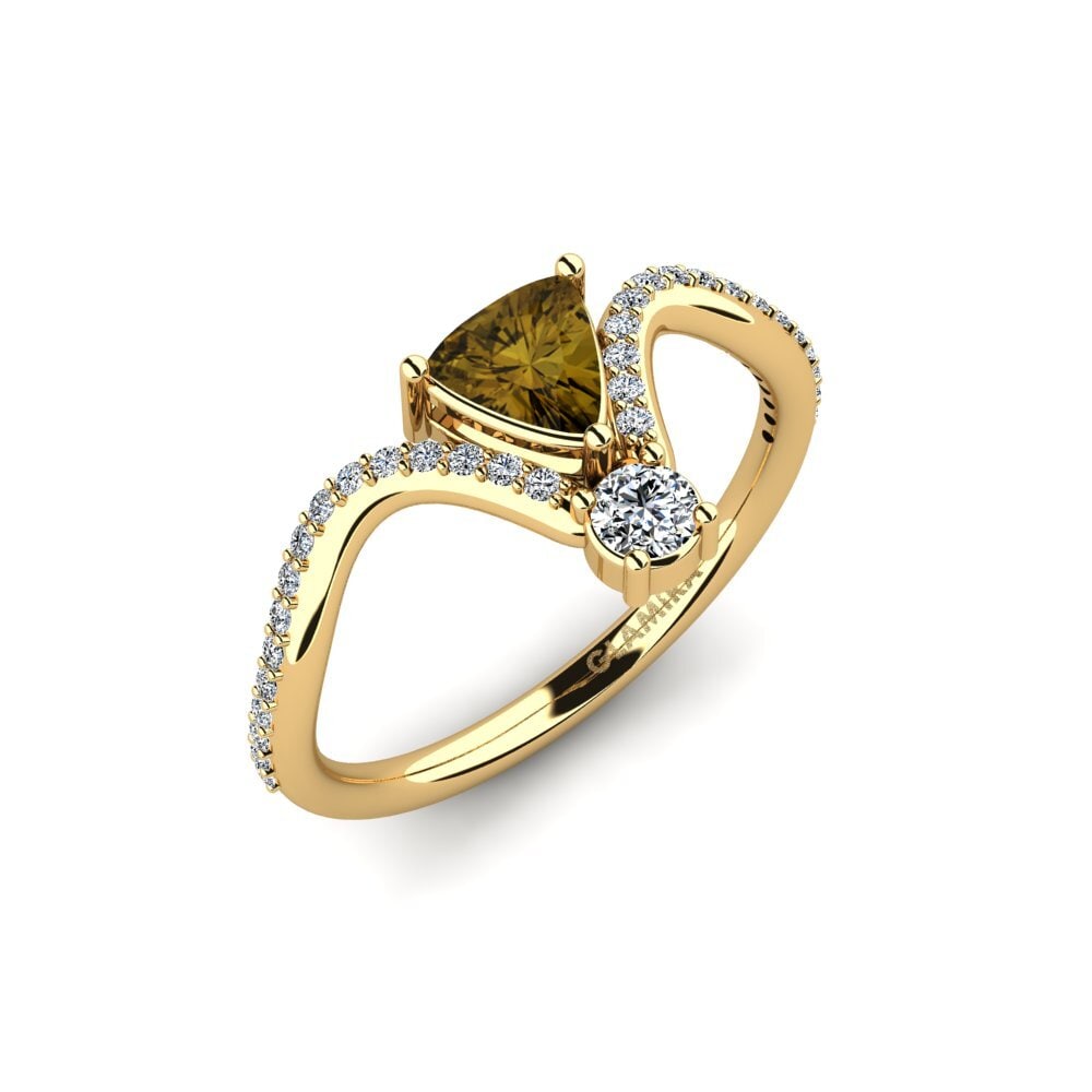Brown Zircon Engagement Ring Ocellen