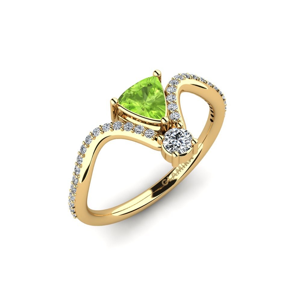Trillion Peridot Engagement Ring Ocellen