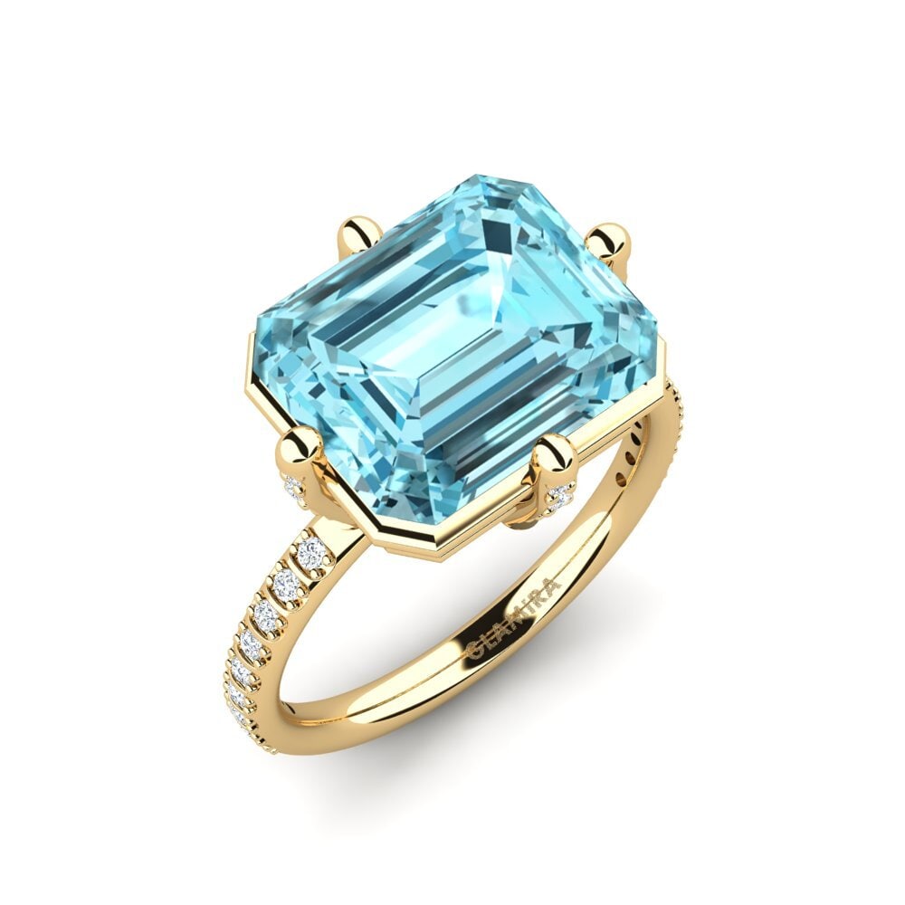 Blue Zircon Engagement Ring Odincxb