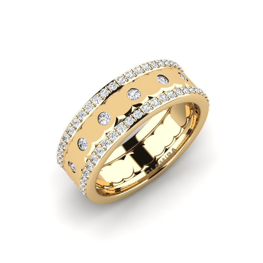 White sapphire Engagement Ring Pavena