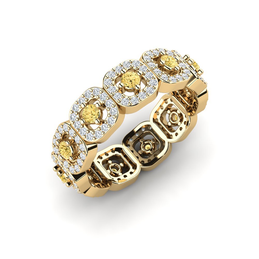 Diamante Amarillo Anillo de compromiso Payla